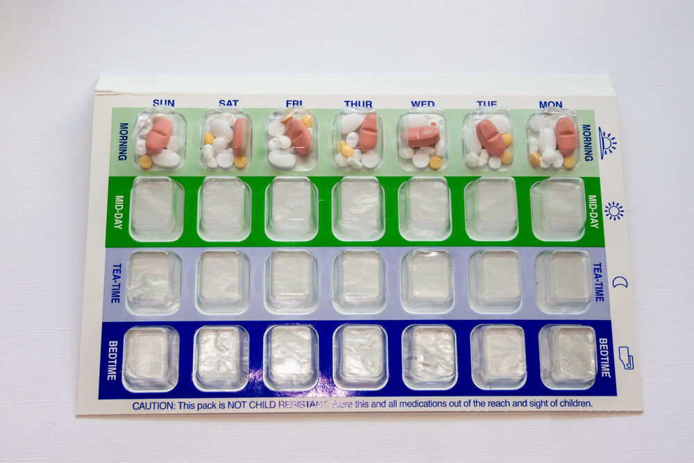 Image showing a Webster Pack with Monday medication packed